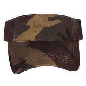 Sunvisor, pre-curved peak, self fabric velcro strap