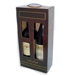 a Box you use to package two wine bottles.