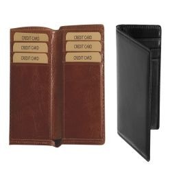 Italian leather Two fold Card Holder with credit card/business card slots, in gift box