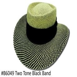 Two tone straw, print or embroider your logo removable flat band, sweat band