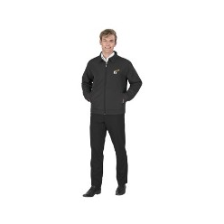 100% polyester pongee bonded with interlock knit, padding: 100% polyester, single button cuffs, two hand pockets, interior pocket, interior mobile phone pocket, rubber main label, hanging loop, opening In lining for access to branding areas