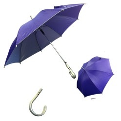 UV Ladies fashion with an auto metal shaft and silver coloured plastic handle