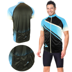 150g Polyester Interlock Cycling Shirt with elasticated 3 dimension pocket and elasticated bottom