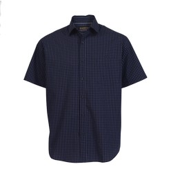 Unity Check Lounge Shirt: Trendy check lounge shirt with oxford fabric trim on inner collar and gauntlet. Other features include two piece raised collar, back neck yoke, curved hem and patch pocket. Available in two checked colourways. 100% Cotton fabric, double button closure on long sleeve cuff.