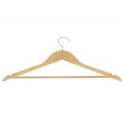 Unstained natural lotus wood trouser hanger