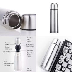 304 Stainless Steel Body, sealed inner cover, button switch, detachable inner cover and adjustable double thread.