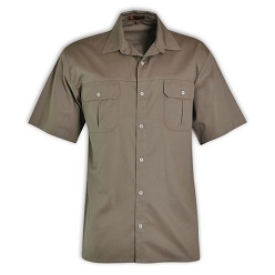 Mens Venture Bush shirt, 100% Cotton, Reinforced top stitching, Double pleated pockets