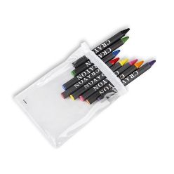 PVC case , set of 8 colouring crayons