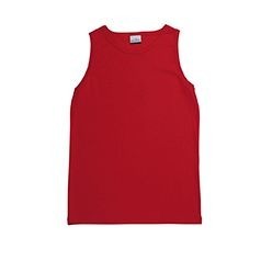 Combed cotton lxl rib crew neck vest with binding around neck and armholes