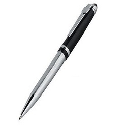 Twist action metal ball pen, with black in
