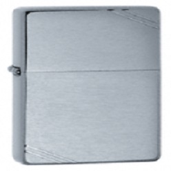 Vintage brushed chrome zippo lighter