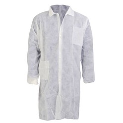 Non woven visitors coat with buttons