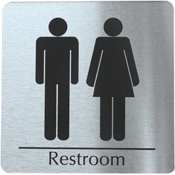 WC signs, Material: aluminium 