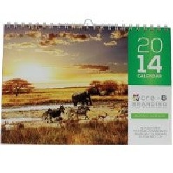 Cardboard calendar, made in South Africa, full colour branding,300GSM cardboard, 12 pages
