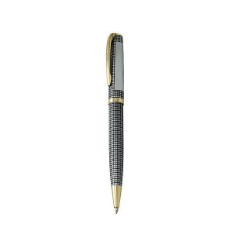 Twist Action Metal Ball pen and Roller ball Set, Refill, Black Ink, Supplied in a Luxury Bettoni Box