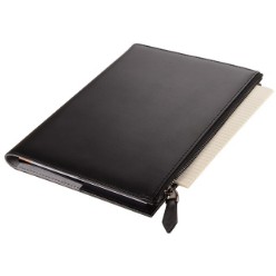 Leather, A5 Wiro-Book, Zip Pocket 