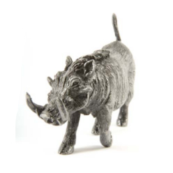 Recycled aluminium warthog statue