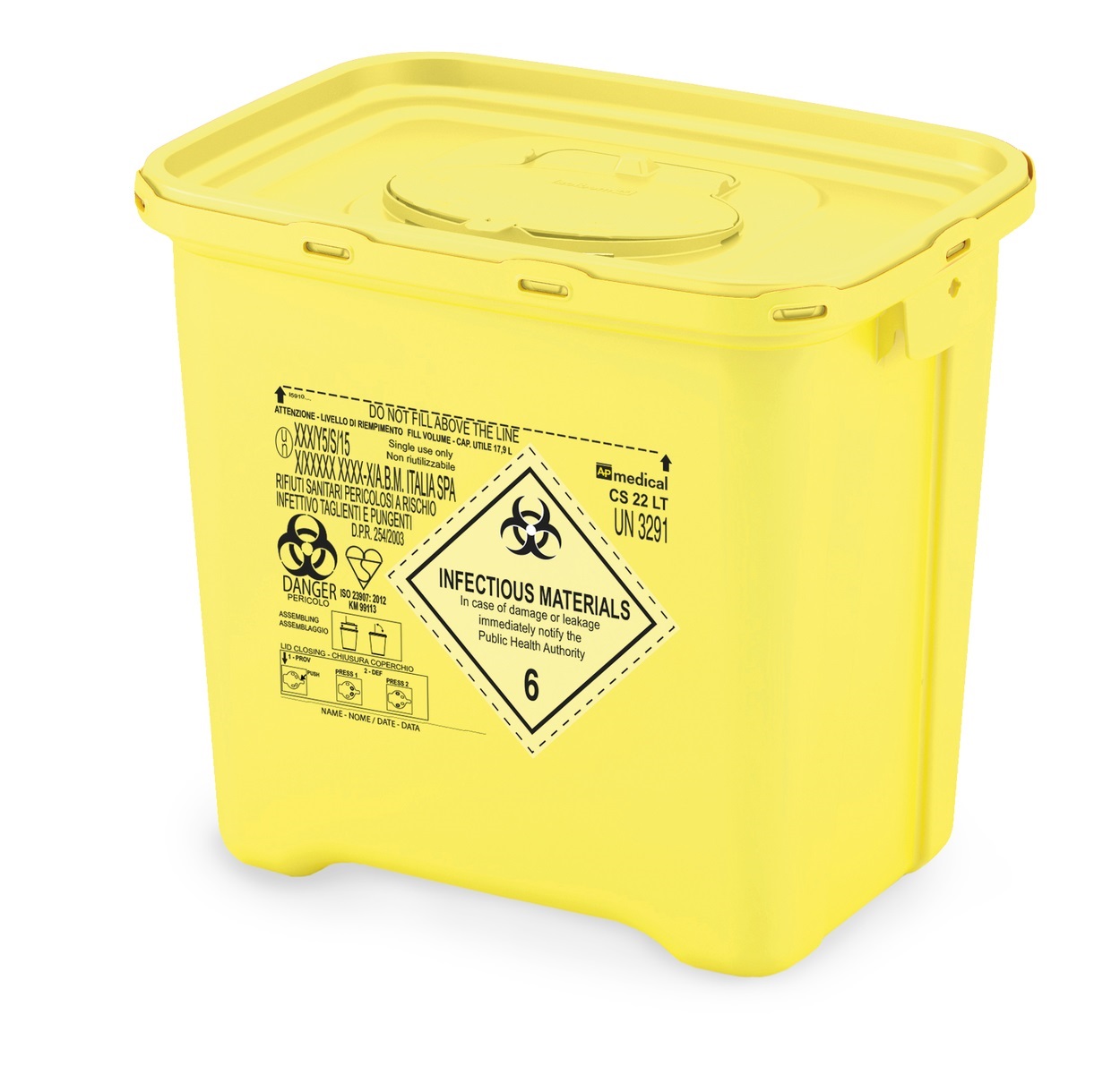 Waste Bin Infectious waste single use box set are Equipment perfect for keeping almost all viruses out can also be customised using Printing in sizes 50L owing to small supplies the final product may look different than picture.
