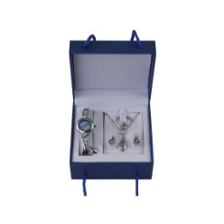 With 2 Year Guarantee - Strap: Metal - Ladies Gift Set: Earrings, Neckless, Ring
