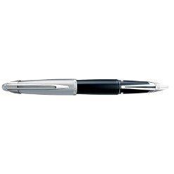 D/Black Platinum Trim - Fountain Pen - Medium Nib - Blue Ink