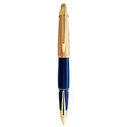S/Blue Gold Trim - Fountain Pen - Medium Nib - Blue Ink