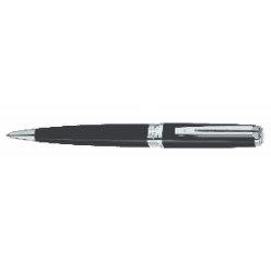 S/B Lacquer Silver Trim - Ballpoint Pen - Medium Nib - Blue Ink