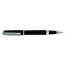 S/B Lacquer Silver Trim - Rollerball Pen - Fine Nib - Black Ink