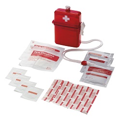 Waterproof First aid kit in plastic case