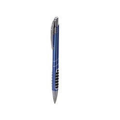 Wave Push Button Aluminium Ballpen, Refill-Black Ink, Laser Engraving