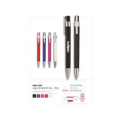 A nice looking affordable pen to showcase your logo at any promotional event. Available in 7 vibrant colours with stunning silver trim accents, with black German ink.