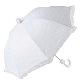 Wedding Umbrella Matching Colour Hook Handle covered with Lace