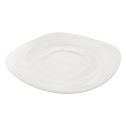 White fine porcelain saucer