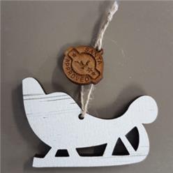 White sleigh decoration