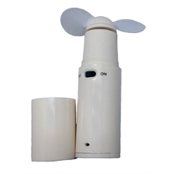 White travel fan (batteries included)