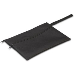 Ensure that your stationery is always neat and organised with this convenient multi-purpose carry pouch. Features include two zippered compartments and a hand strap. 600D fabric