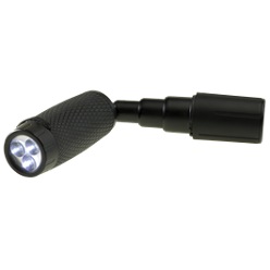 3 LEDs, spinning for power generation, wrist strap, textured body