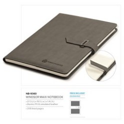 A stunning midi size notebook with a stitch accent border. Includes a strap closure and has 104 lined pages, Thermo PU & simulated leather  21.8 ( l ) x 14.5 ( w ) x 1.4 ( h ). Excludes pen.