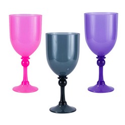 A Wine Glass  that is available in various colours that can be customised with Printing with your logo and other methods.