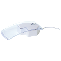 Wired Mouse, Clear Body, 800 DPI Optical Mouse, Blue LED Light, 130cm Cable