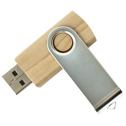 Wooden Swivel USB has a wood framework and a swivel mechanism of stainless steel casting where the USB is placed in, it closes and opens in a clockwise and anti-clockwise manner, the swivel design is attached to the side of the wooden USB, it's stylish and petite to carry about, it's easy to use and is carried about without stress, the USB can be branded by a company or an organization.