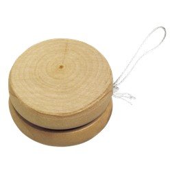 Are you looking for a gift for a kid? The Wooden Yo-Yo is the ideal choice. Yo-Yo is a wooden circular shaped object that has a space in the middle. This is where the string is attached. On the top of the string, there is a loop where fingers are placed. It is a safe toy for kids to play with. The size of the Yo-Yo is 5.4 x 2.7 cm.