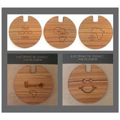 Wooden license disk holders