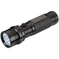 XL metal torch with 14 LED's Extra bright. Supplied in a gift box. batteries included