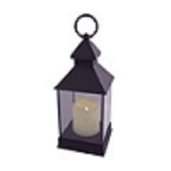 Zen lantern with battery operated candle with easy to hang round clip, includes batteries