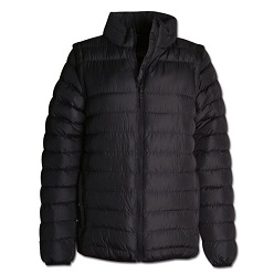 Polytech for insulation, stand up collar, durable full zip and pocket zips, removalble sleeves allow you to use this jacket as a puffer bodywarmer