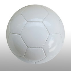 This is a small, 120mm white soccer ball that can be used for promotional purposes